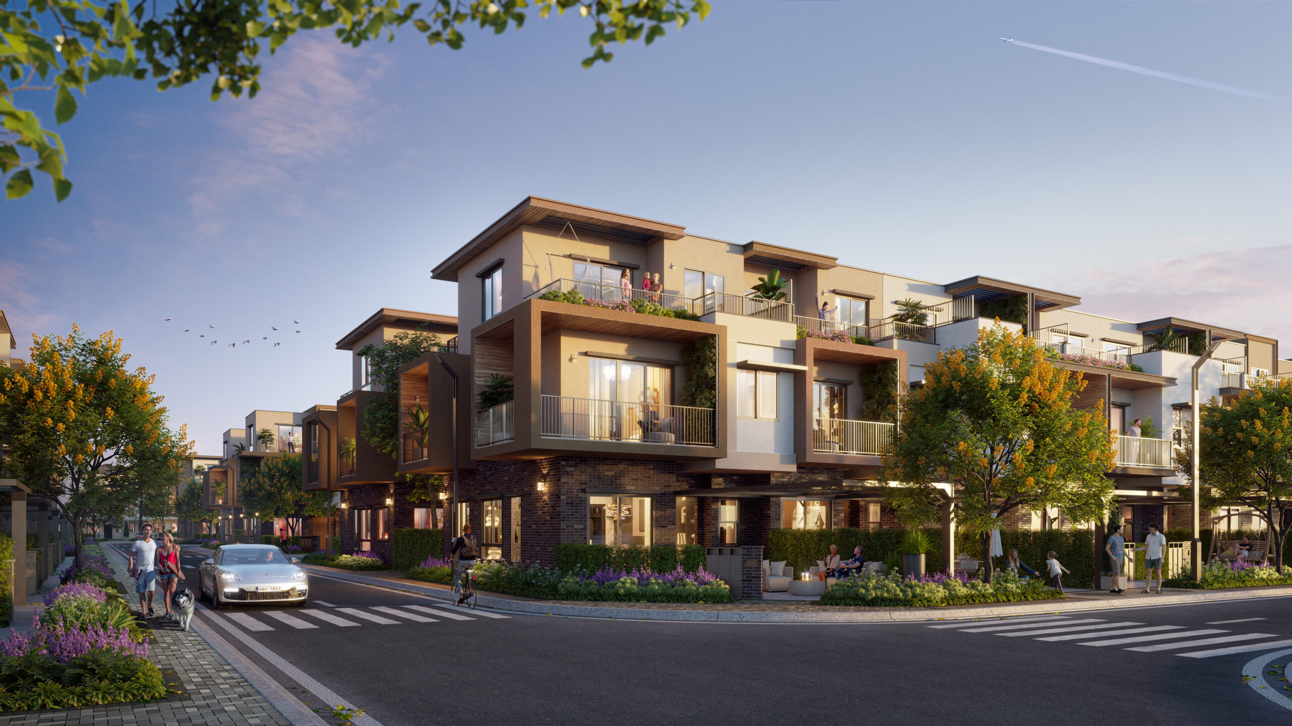 Phối cảnh nhà phố phân khu Izumi Canaria thuộc Izumi City, dự kiến bàn giao cuối năm 2026