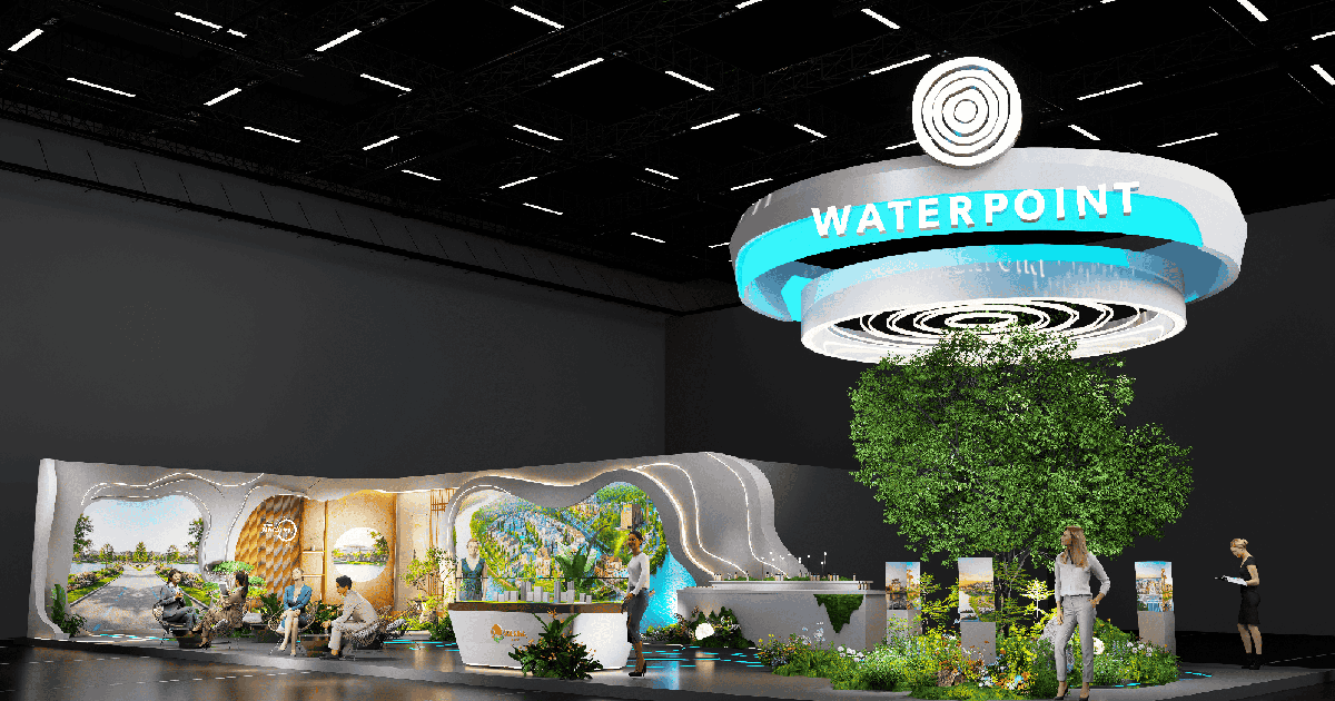 Gian hàng Waterpoint tại Nam Long Experience 2026 với không gian xanh và mô hình dự án
